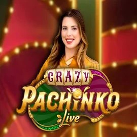 Crazy Pachinko online game logo by Evolution on x3betcasinoo.com