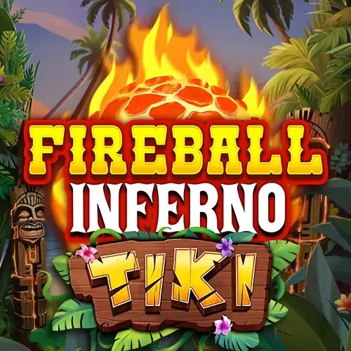 Fireball Inferno Tiki online game logo by NetEnt on x3betcasinoo.com