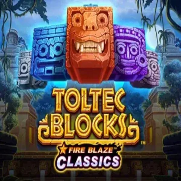 Fire Blaze: Toltec Blocks slot visual from Rarestone Gaming available on x3betcasinoo.com